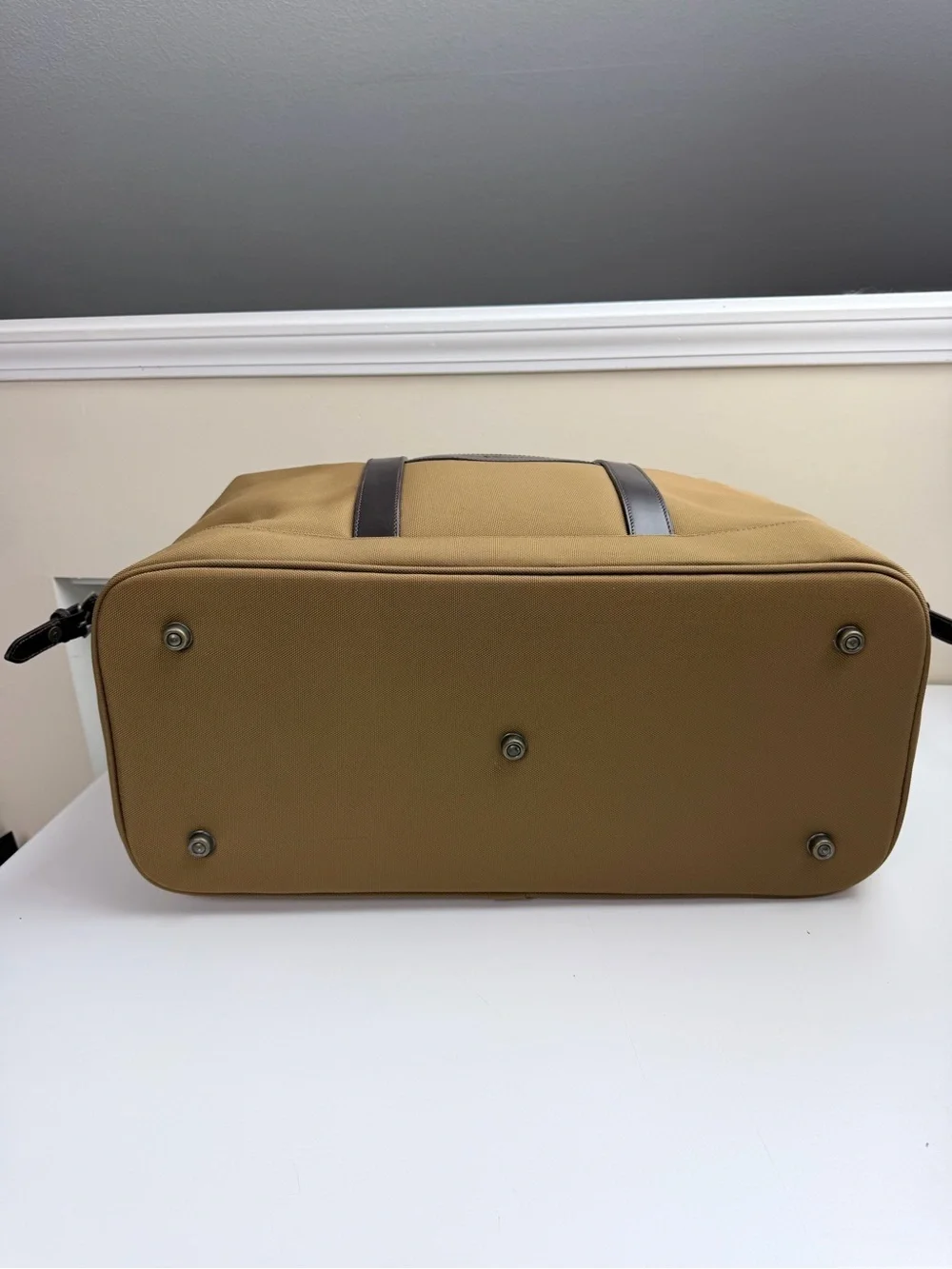 Vintage Polo Ralph Lauren Luggage Duffel Weekender Bag Tan